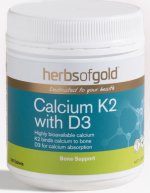 CALCIUM K2 WITH D3 90s By Herbs of Gold