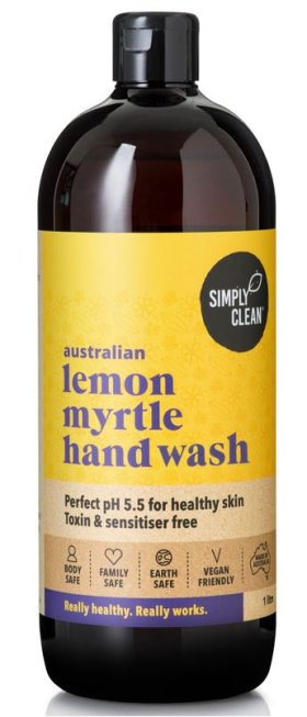 SIMPLY CLEAN LEMON MYRTLE HAND WASH 1Ltr