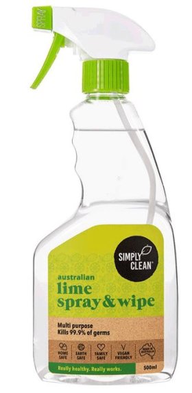 SIMPLY CLEAN LIME SPRAY & WIPE 500ML