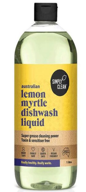 SIMPLY CLEAN LEMON MYRTLE DISHWASH LIQUID 1L