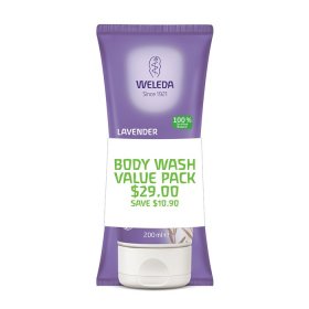 Weleda Duo Body Wash Lavender 200ml x 2 Pack